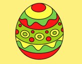 Coloring page A patterned easter egg painted byLornaAnia