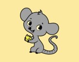 Coloring page Baby mouse painted byLornaAnia