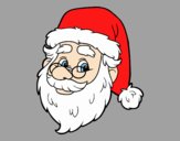 Coloring page One Santa Claus face painted byAnitaR