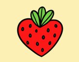 Coloring page Strawberry heart painted byAnitaR