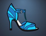 Coloring page High heel shoe with uncovered tip painted byAnitaR