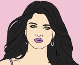Coloring page Selena Gomez foreground painted byLornaAnia