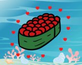 Nigiri salmon eggs