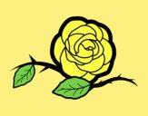 Coloring page A beautiful rose painted byLornaAnia