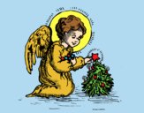 Coloring page Christmas Little angel painted byLornaAnia