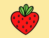 Coloring page Strawberry heart painted byJessicaB