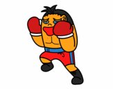 Boxer defending