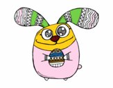Easter bunny with bulging eyes