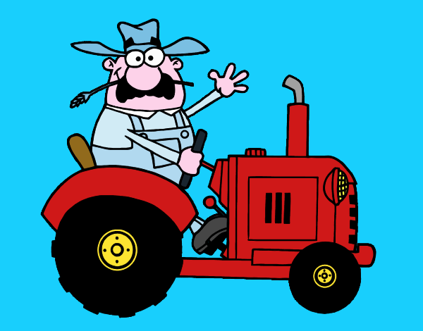 Farmer on his tractor