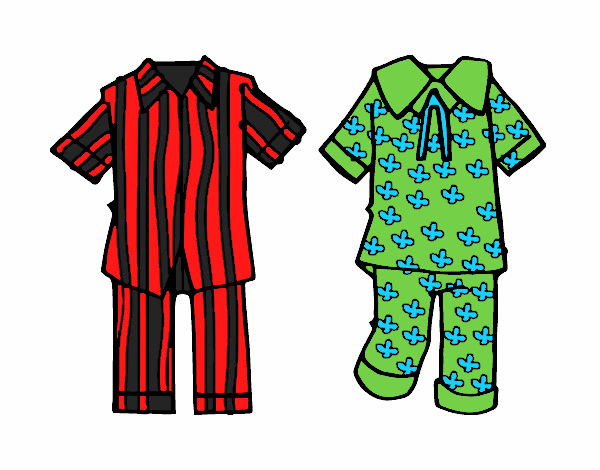 Colored page Pajamas painted by User not registered