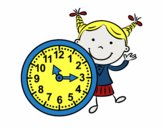 Girl with clock