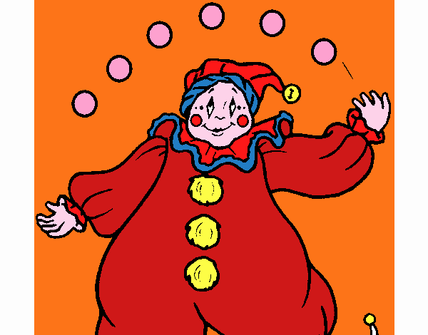 Clown with balls