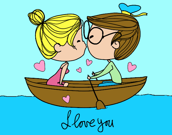 Kiss on a boat