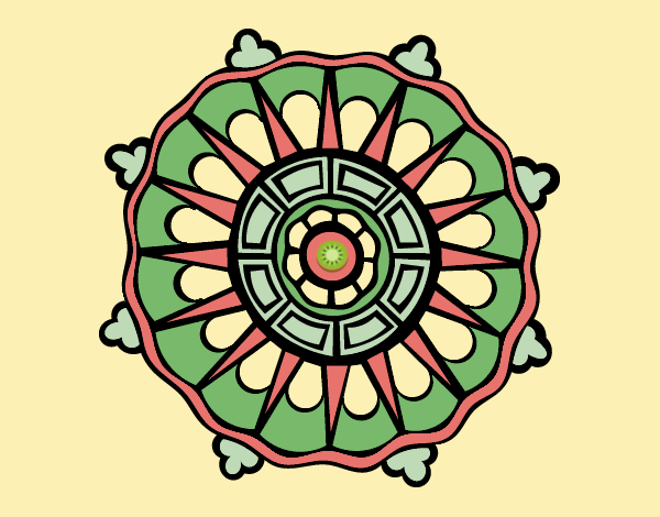 Mandala with sun rays
