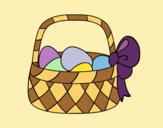 Basket with easter egg