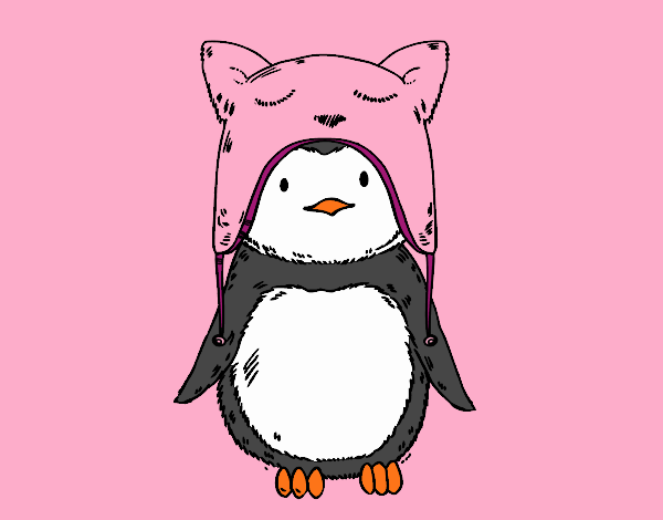 Penguin with funny cap