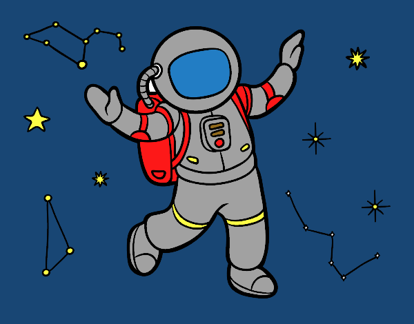 An astronaut in star space