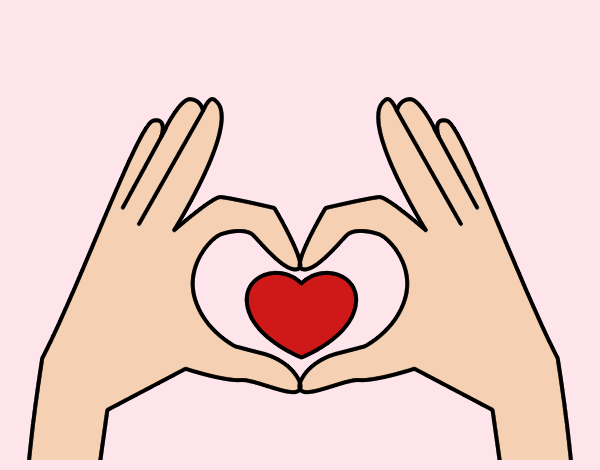 Heart with hands