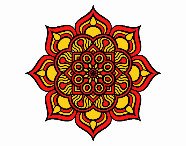 Mandala flower of fire