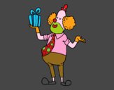  Clown with gift