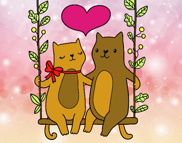 Kittens in love