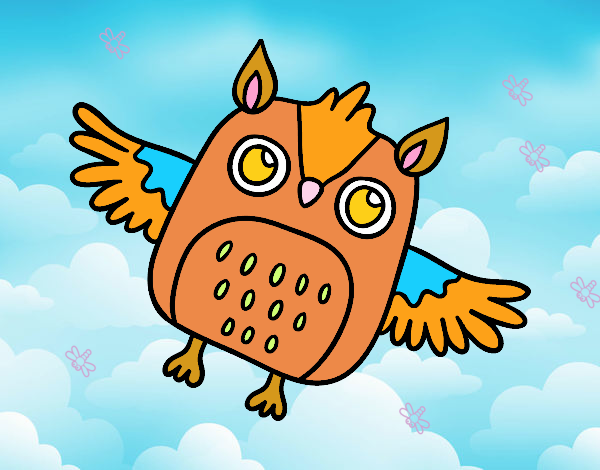 Flying Halloween owl