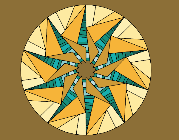 Mandala triangular sun