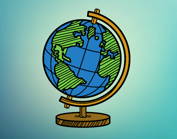 A terrestrial globe