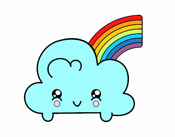  Cloud with Rainbow Kawaii