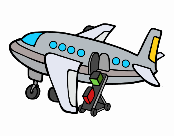 Plane carrying baggage