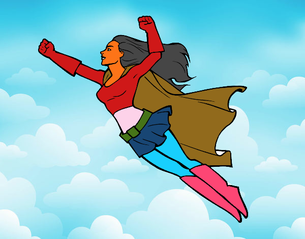 Super girl flying