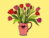 Vase of tulips