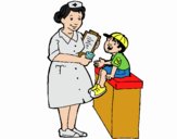 Nurse and little boy