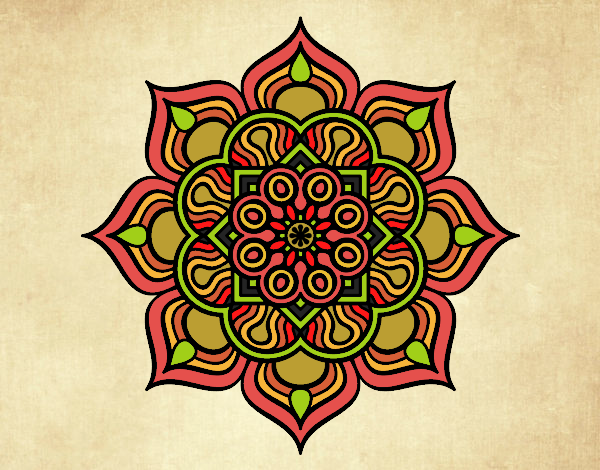 Mandala flower of fire