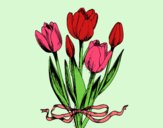 Tulips with a bow