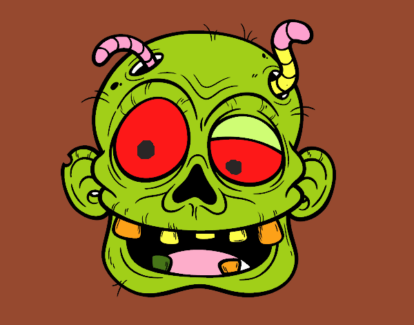 Zombie with worms