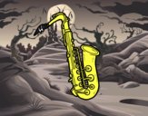 A tenor saxophone