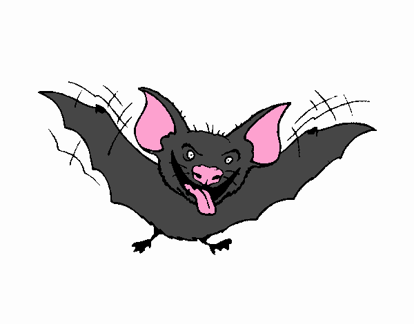 Bat sticking tongue out