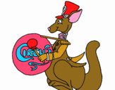 Kangaroo with drum