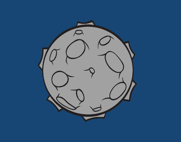 Planet with craters
