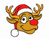 Reindeer face Rudolph