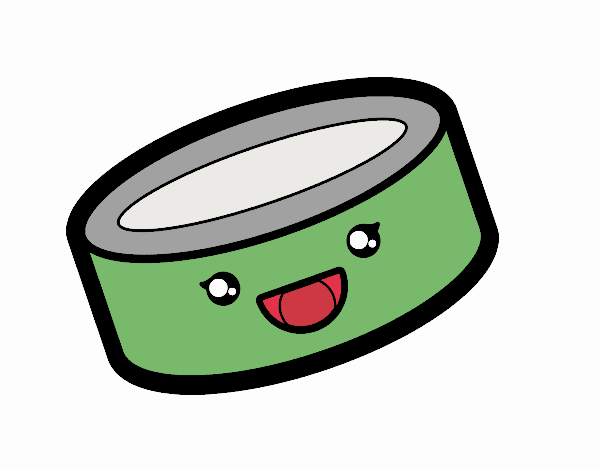 Tin can of food