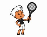 Boy with racket