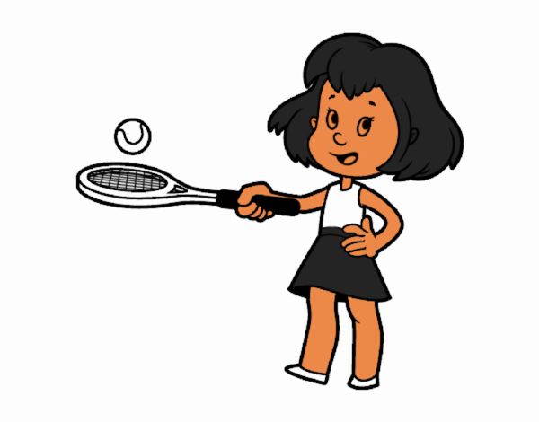 Girl with racket