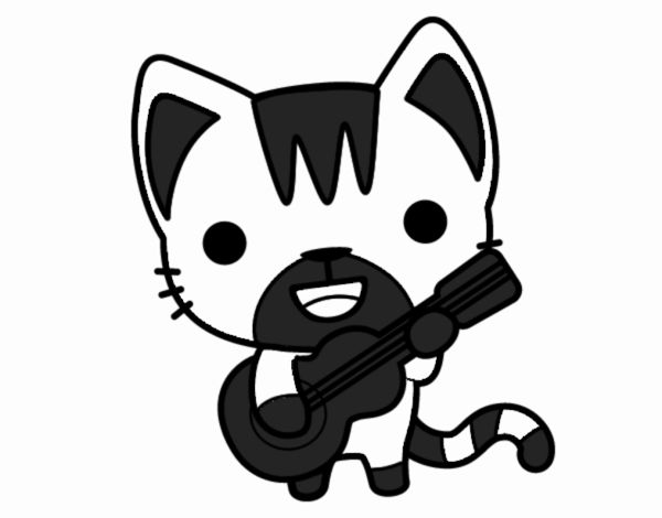 Guitarist cat