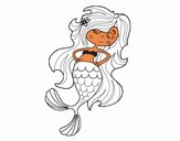 Mermaid with arms in the hip