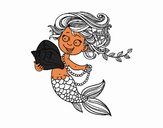 Mermaid with shell and pearls
