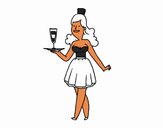 Elegant waitress