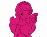 Princess and Hand fan