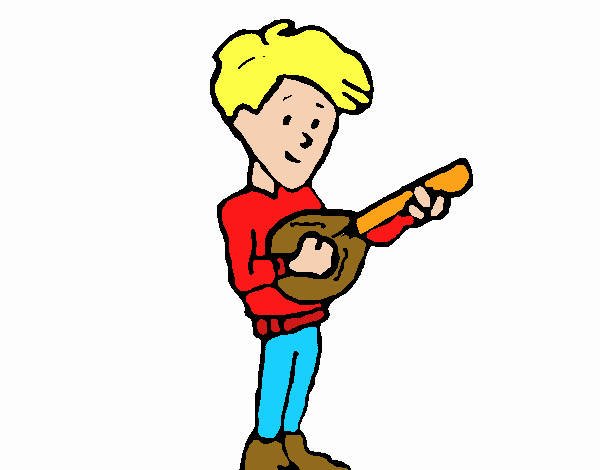 Boy with mandolin